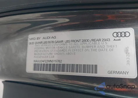 2021 Audi A7 Sportback Premium Plus 55 Tfsi Quattro S Tronic from USA, damaged, VIN WAUU2AF22MN015762